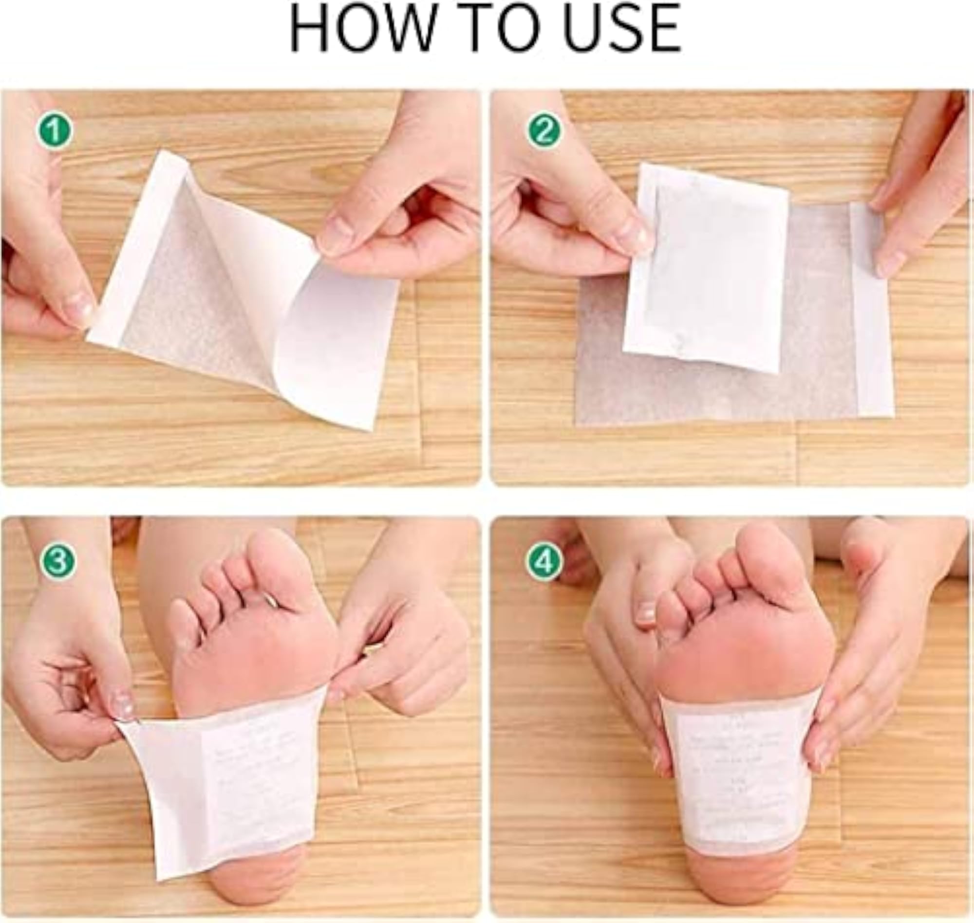 Cleansing Detox Foot Patches, 10 Adhesive Pads Kit